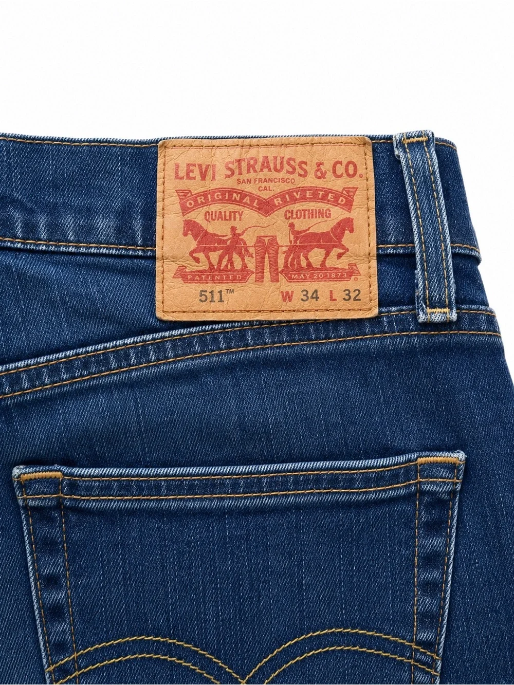 Levi’s 511 Slim Fit Jeans Mens 34x32 Dark Wash Blue Denim WaterLess